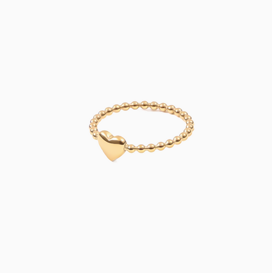18k Gold-plated Delicate Heart Ring