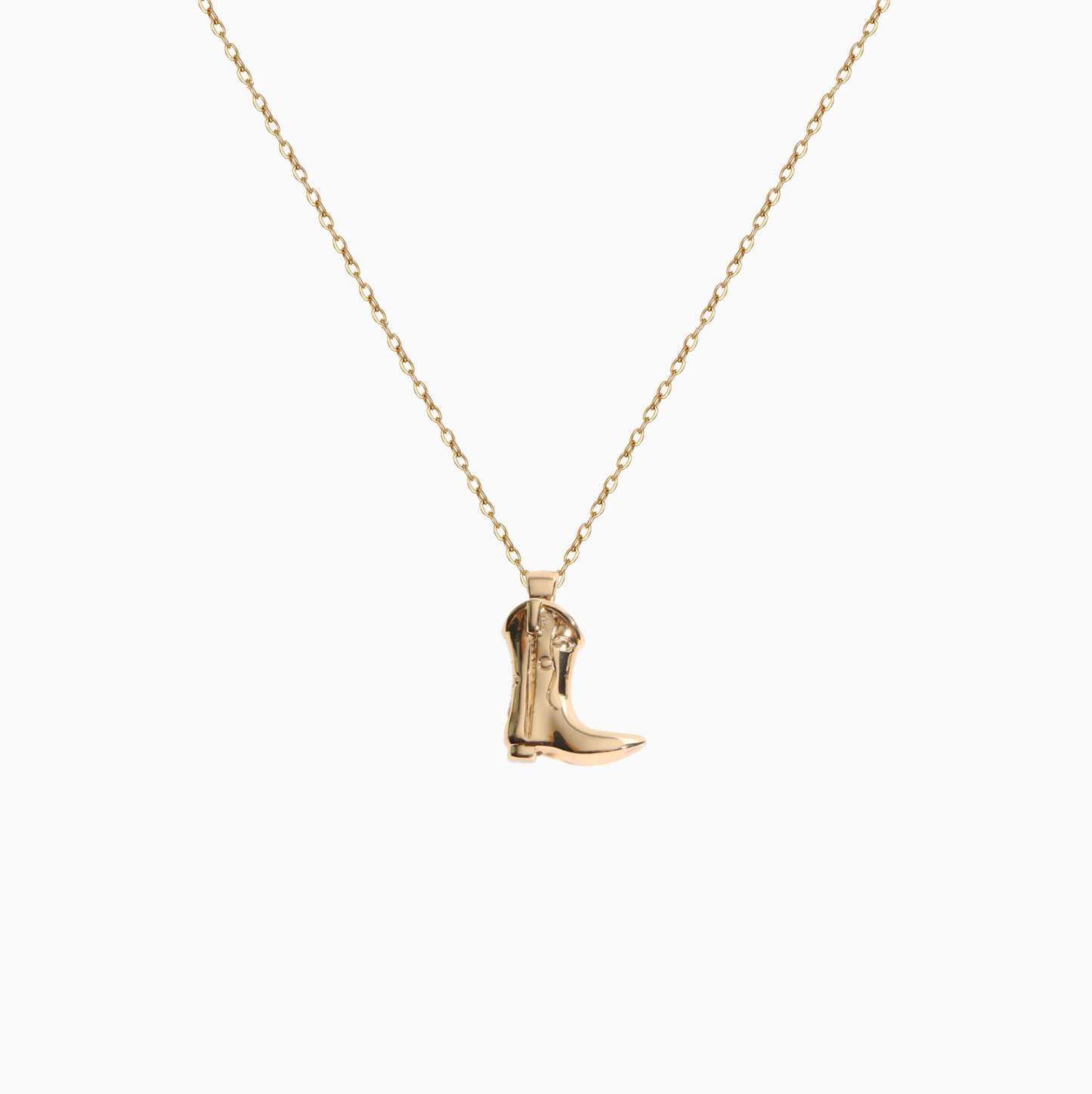 18k Cowboy Boots Pendant Necklace