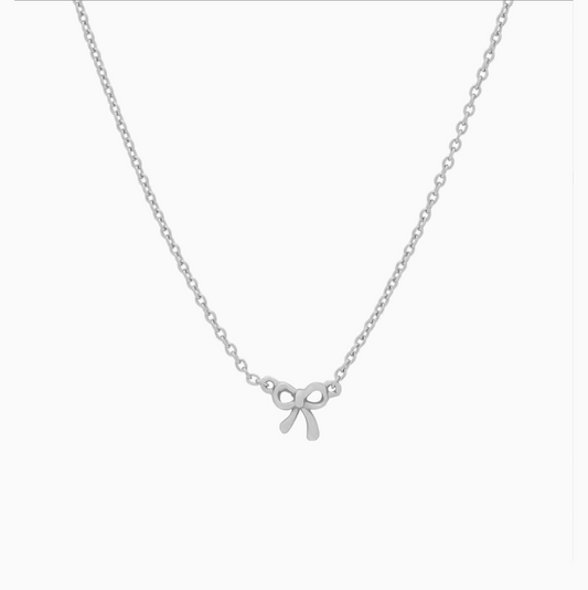 Silver Coquette Tiny Bow Stack Choker Necklace (Copy)