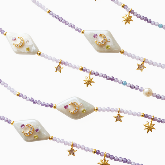 Coquette Purple Moonlight Pearl Dream Necklace