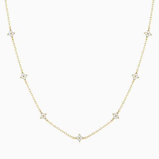 Coquette Mini Daisy Station Necklace