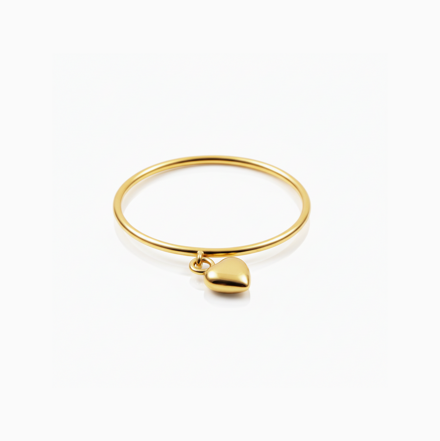 Coquette Mini Heart Pendant Stacker Ring