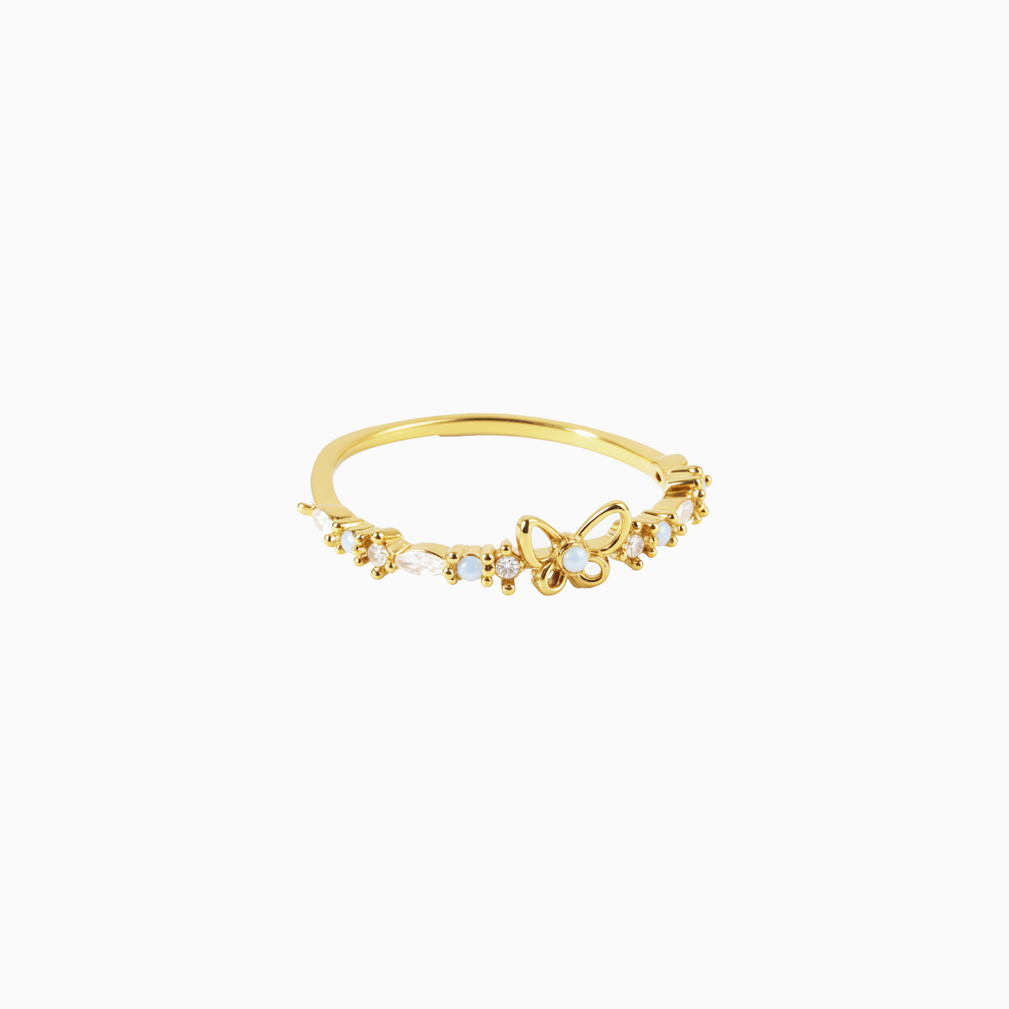 Coquette Butterfly Crystal Ring