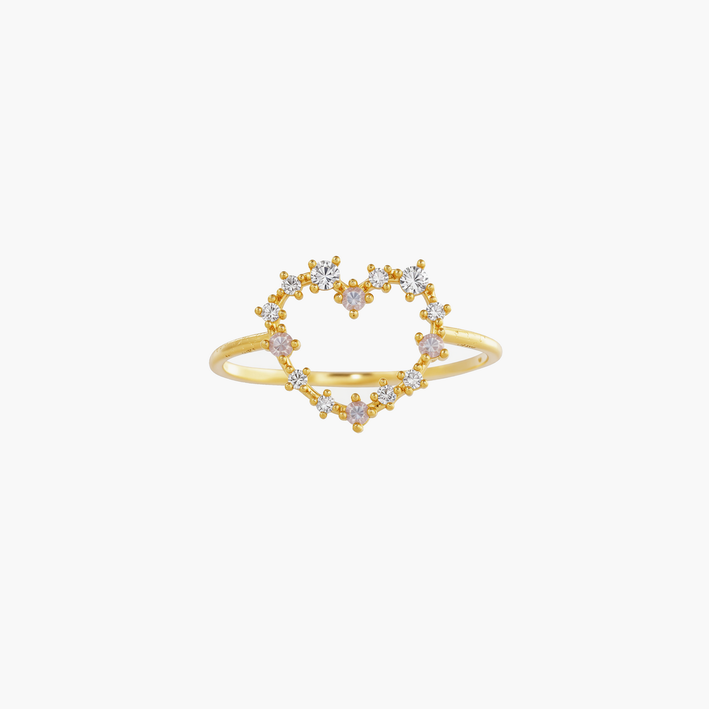 Gold Coquette Heart Statement Ring