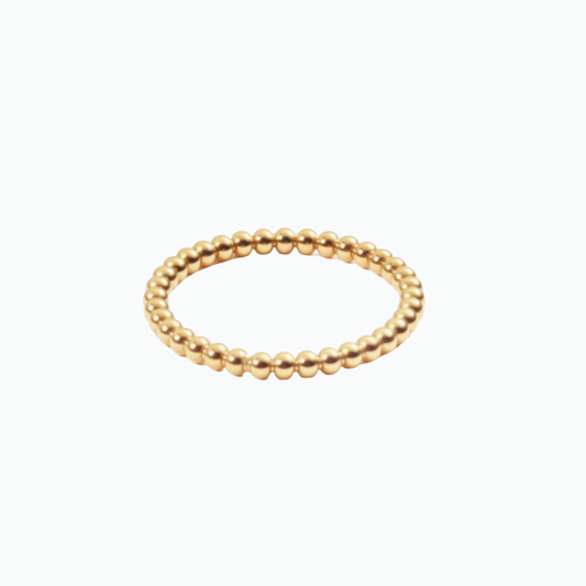 MInimalist Beaded Gold Band