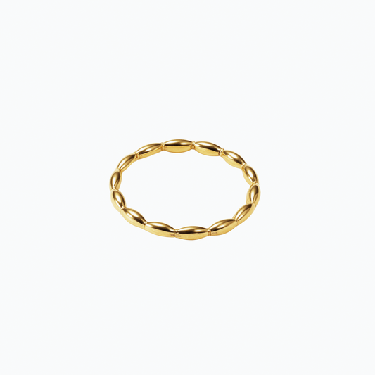 Gold Rice Bead Ring