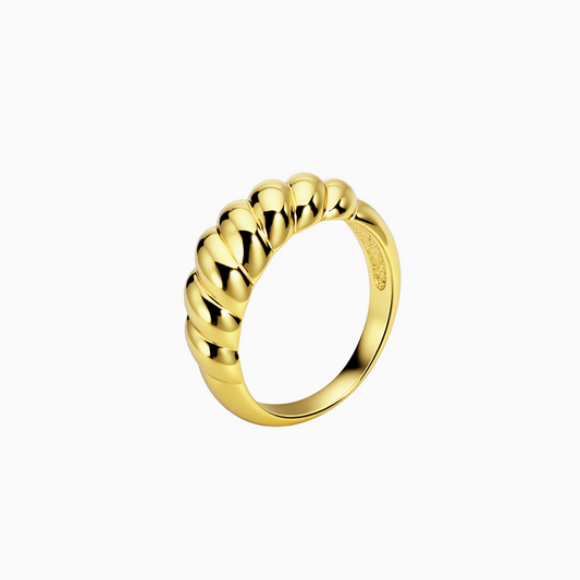 Golden Twist Dome Ring
