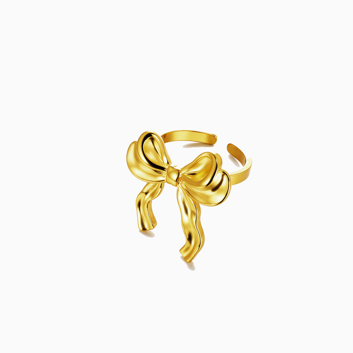 Golden Ribbon Bow Ring
