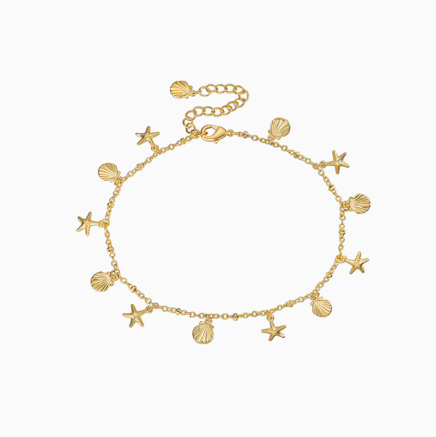 Yellow Gold Ocean Station Bracelet/Ankle