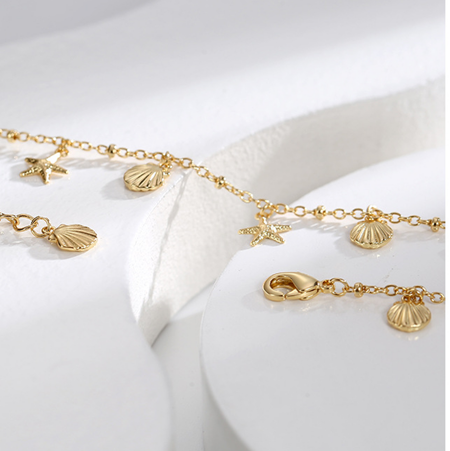 Yellow Gold Ocean Station Bracelet/Ankle