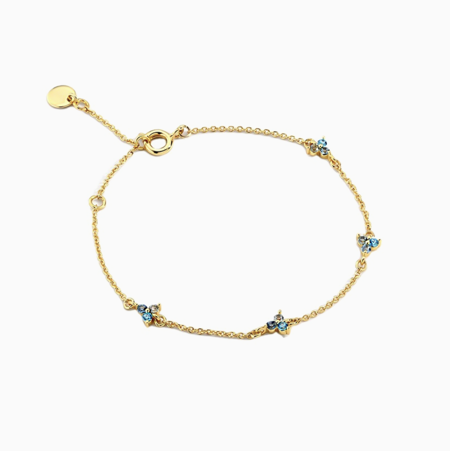 Blue Snowflake Station Bracelet