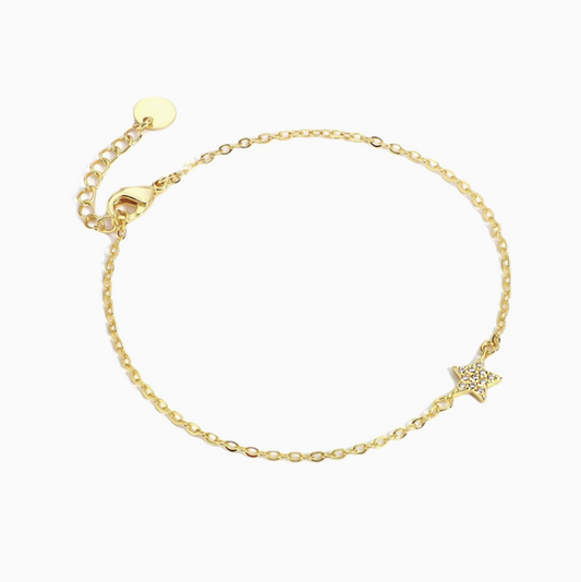 Gold Star Pendant Bracelet