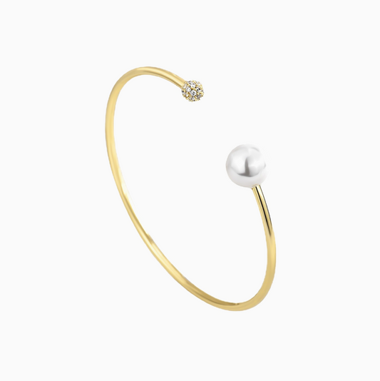 Dainty Retro Minimalist Pearl Zirconia Bracelet