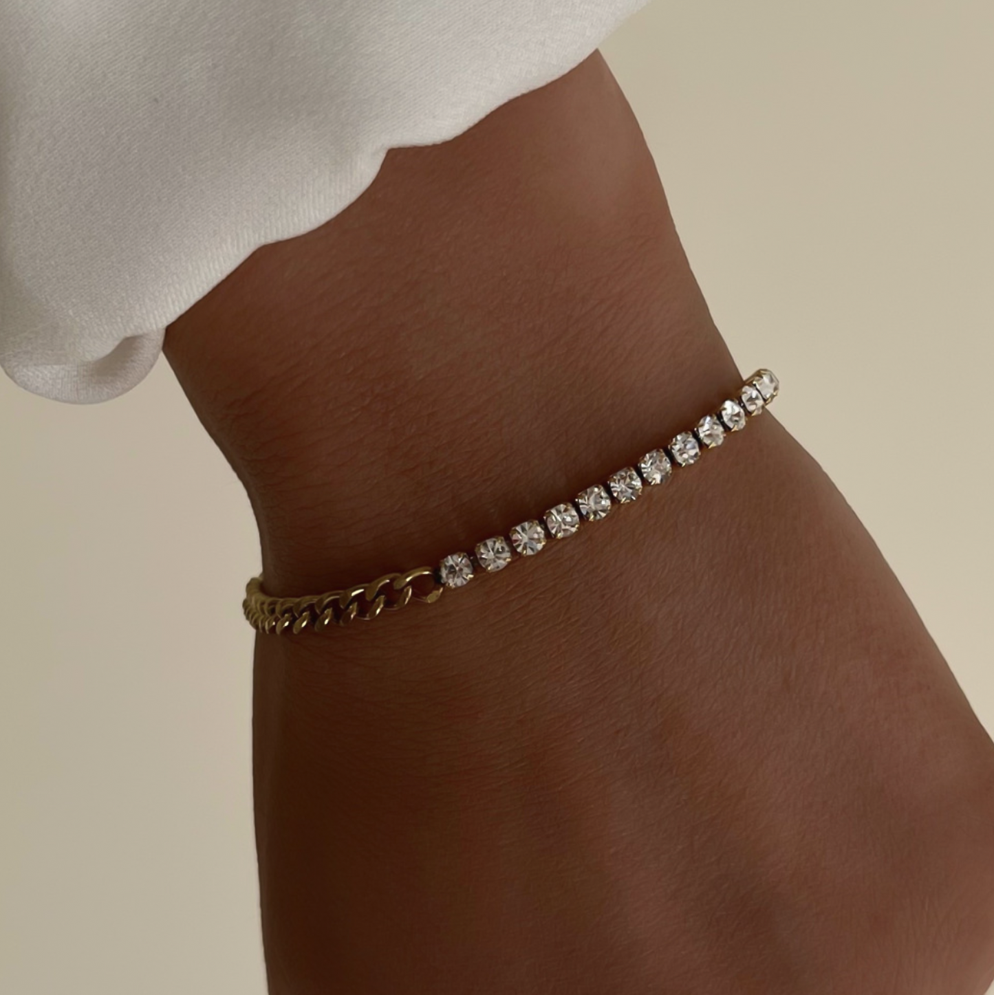 18k Diamond Half Tennis Bracelet