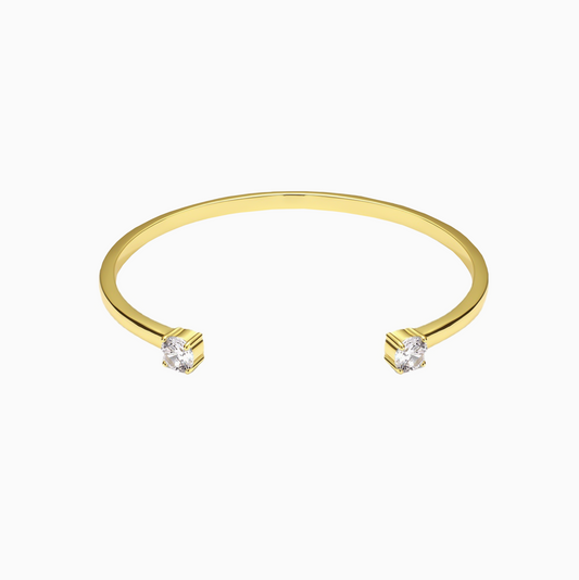 18k Minimalist Gold Open Cuff Bracelet