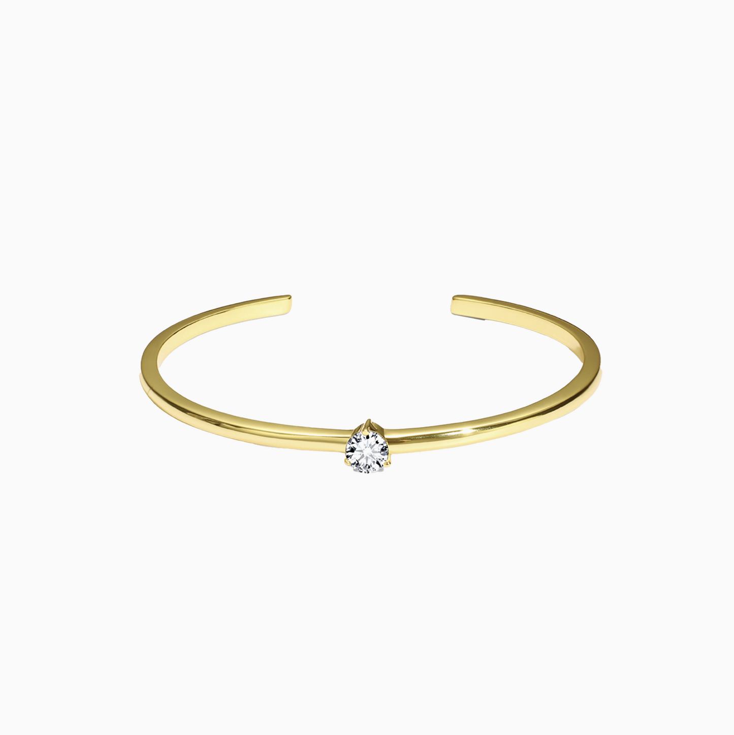 18k Minimalist Elegant Gold Open Bracelet