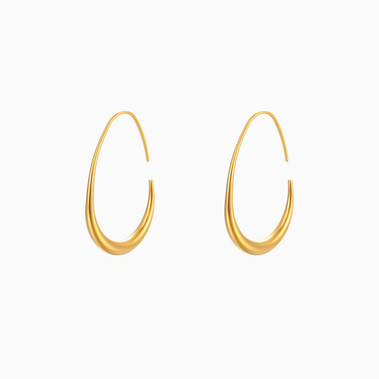 Gold Statement Oversize Hoops Earrings