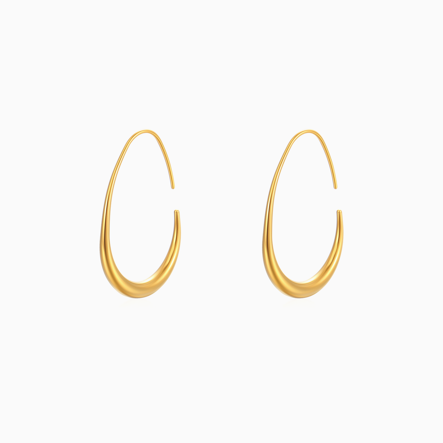 Silver Statement Oversize Hoops Earrings