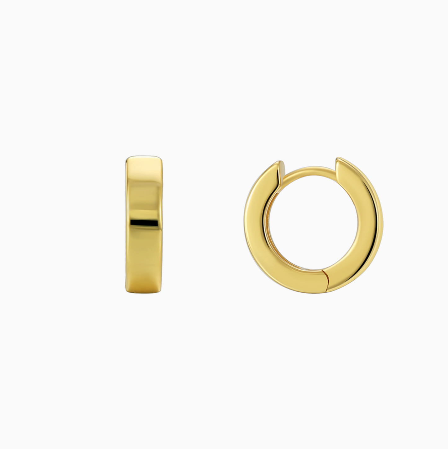 18k Gold Huggie Hoops Earrings