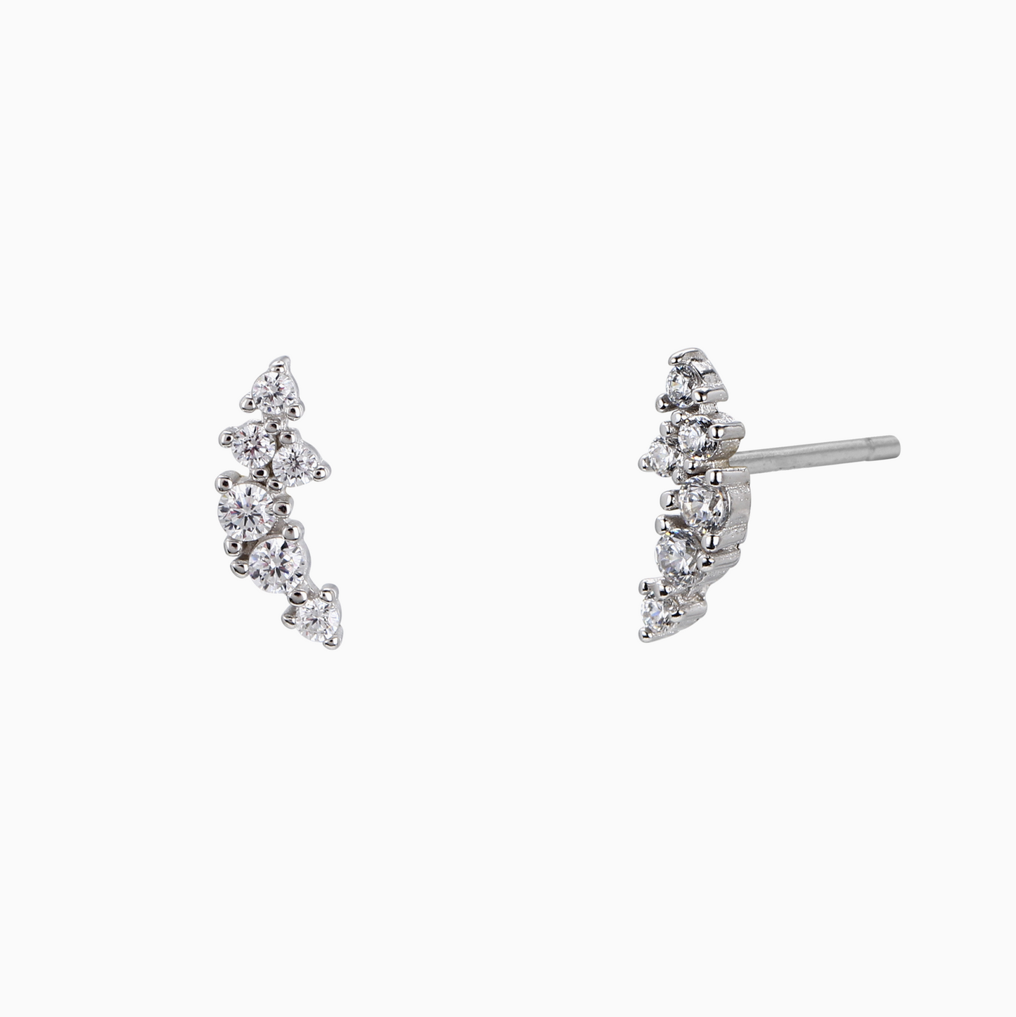 Coquette 925 Sterling Silver Moon Studs