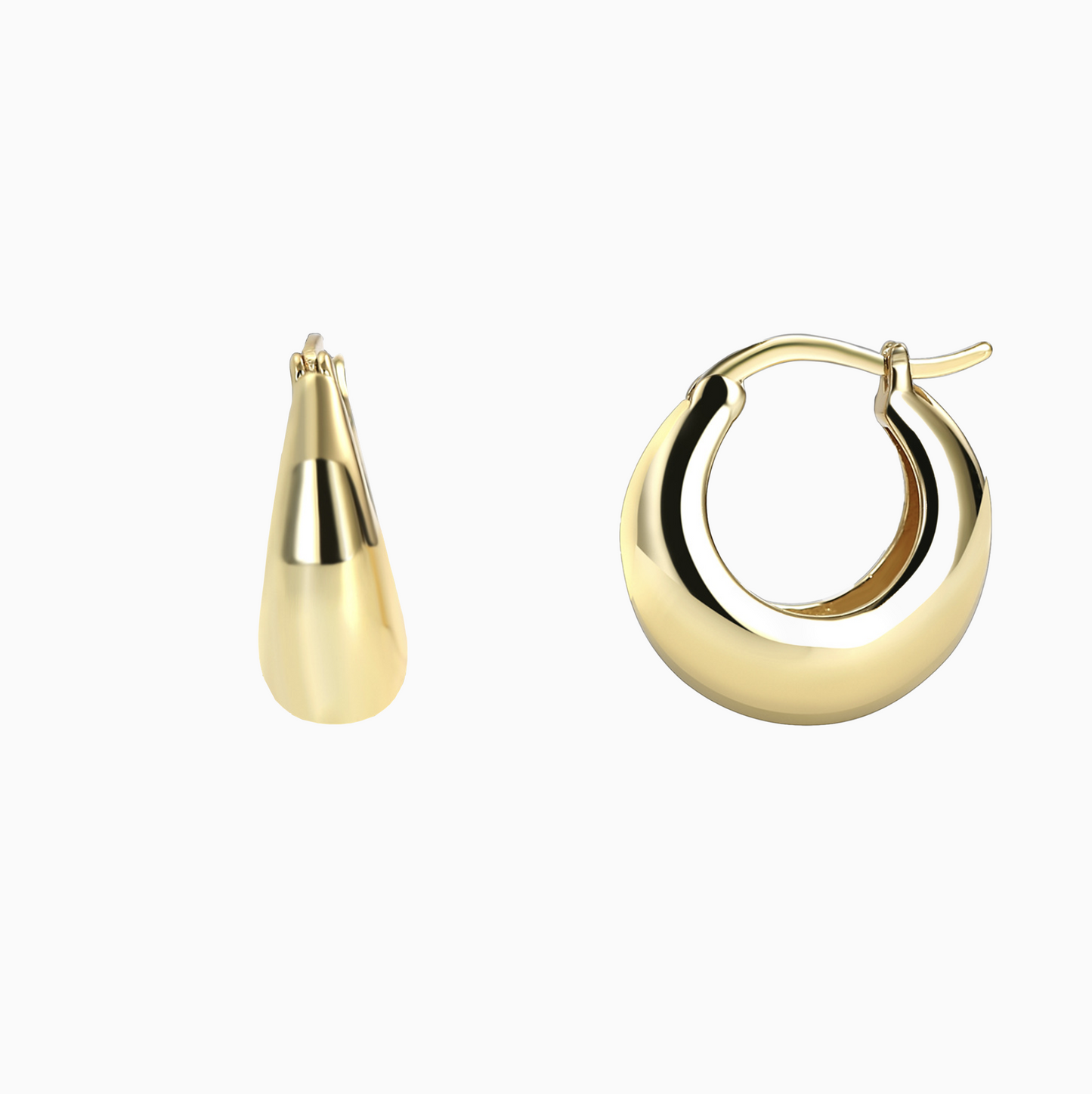 Gold Minimalist Chuncky Hoops