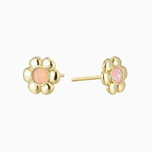 Coquette Dainty Gold Flower Studs Earrings