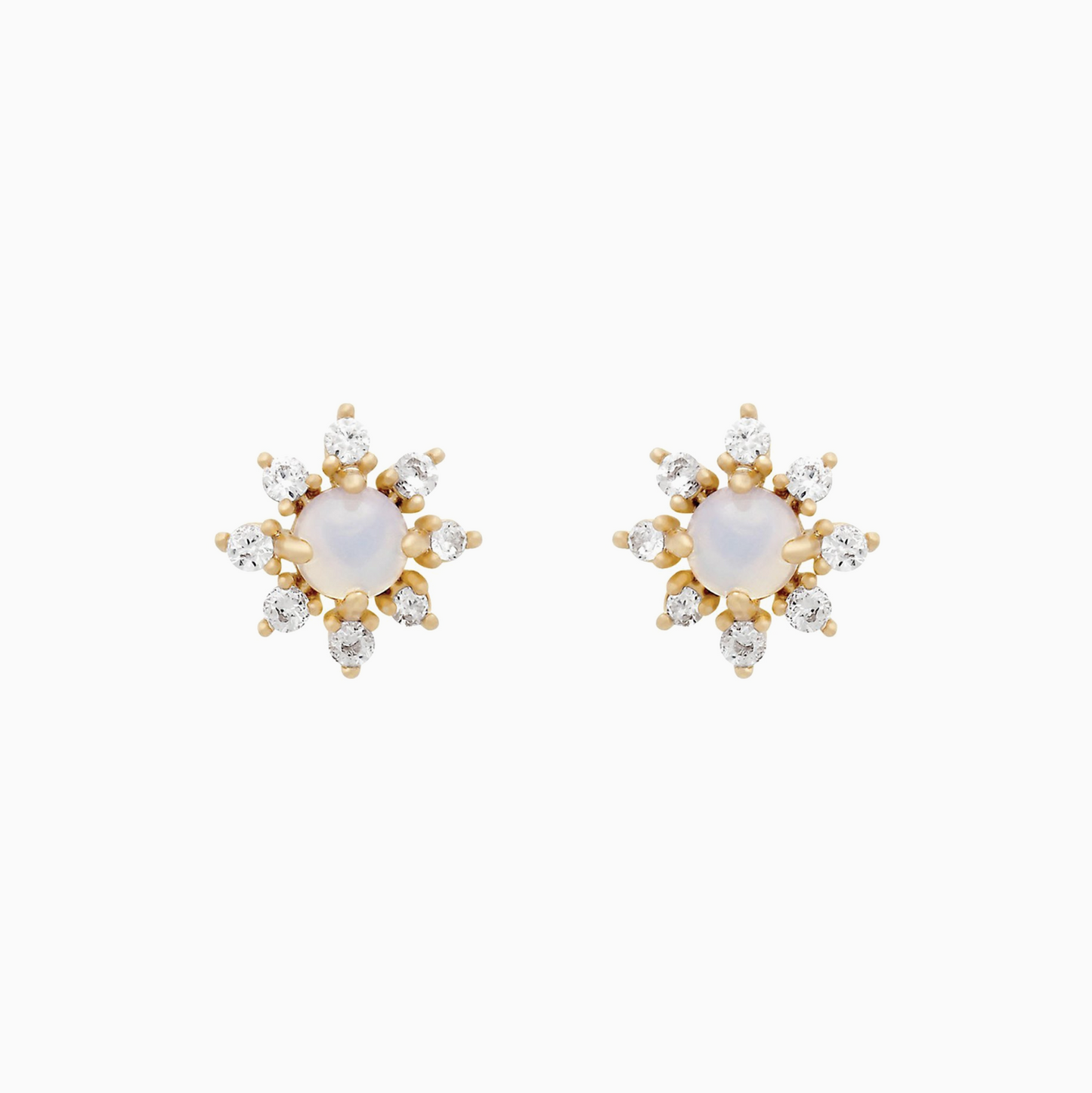 Moon Light Opal Snow Studs