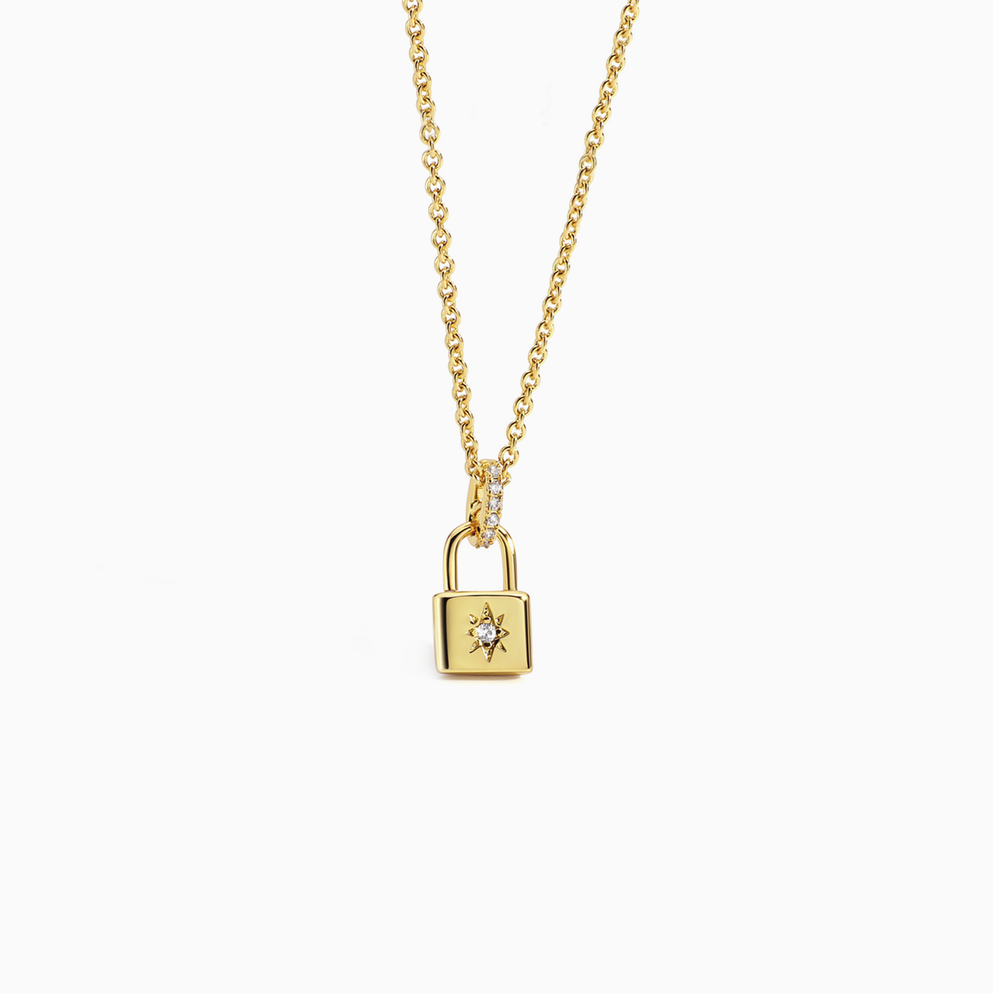 Delicate Initial Lock Necklace