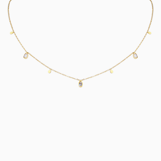 Mini Waterdrop Gold Delicate Necklace