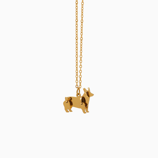 Yellow Gold Puppy Gift Necklace