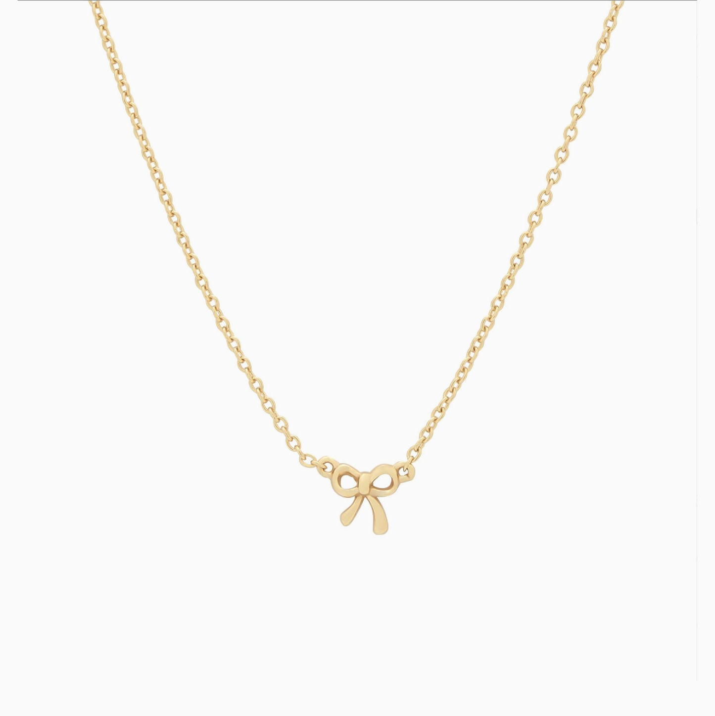 18k Coquette Tiny Bow Stack Choker Necklace