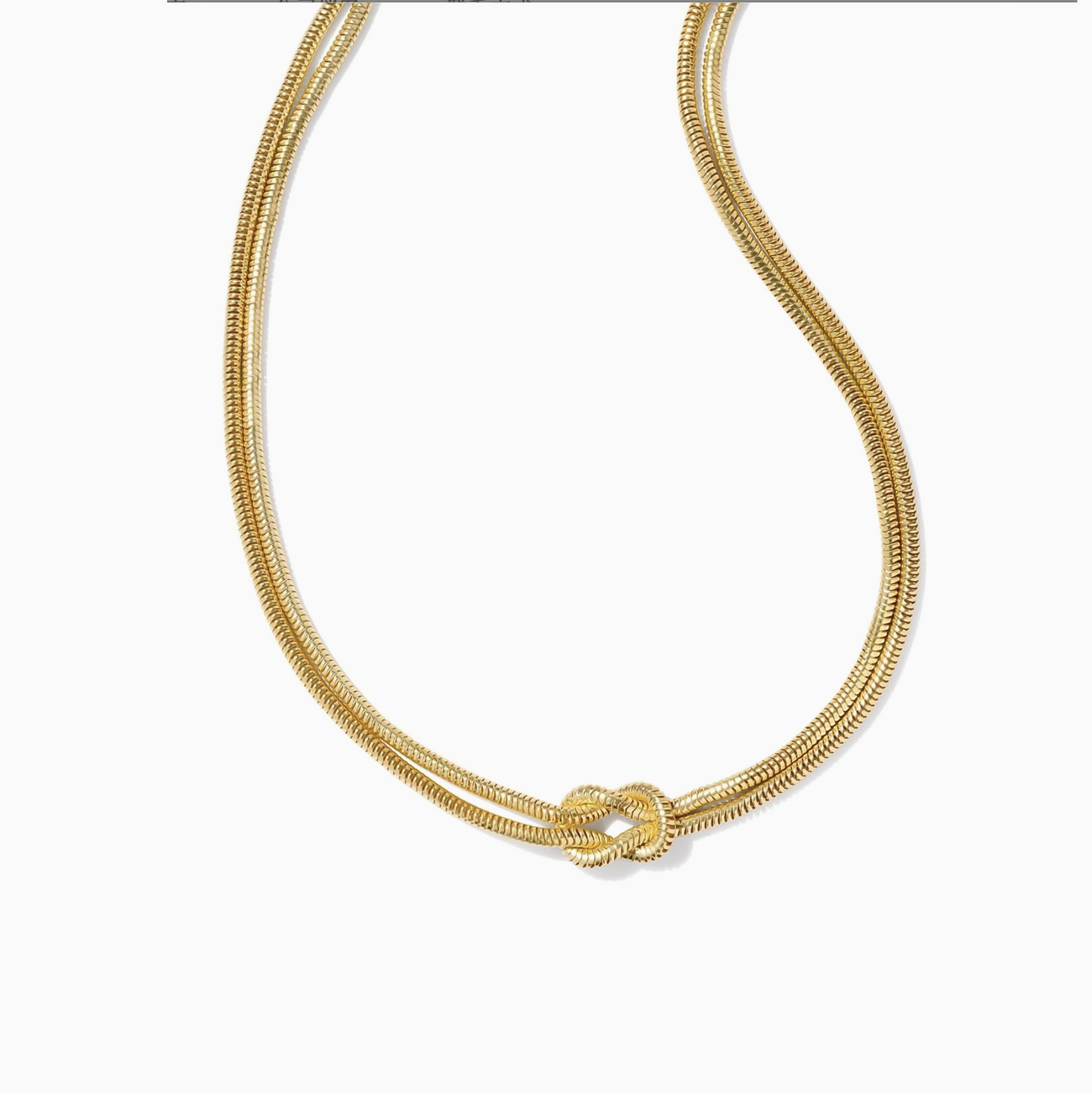 Minimalist Gold and Silver Intertwined Knot Chain Necklace