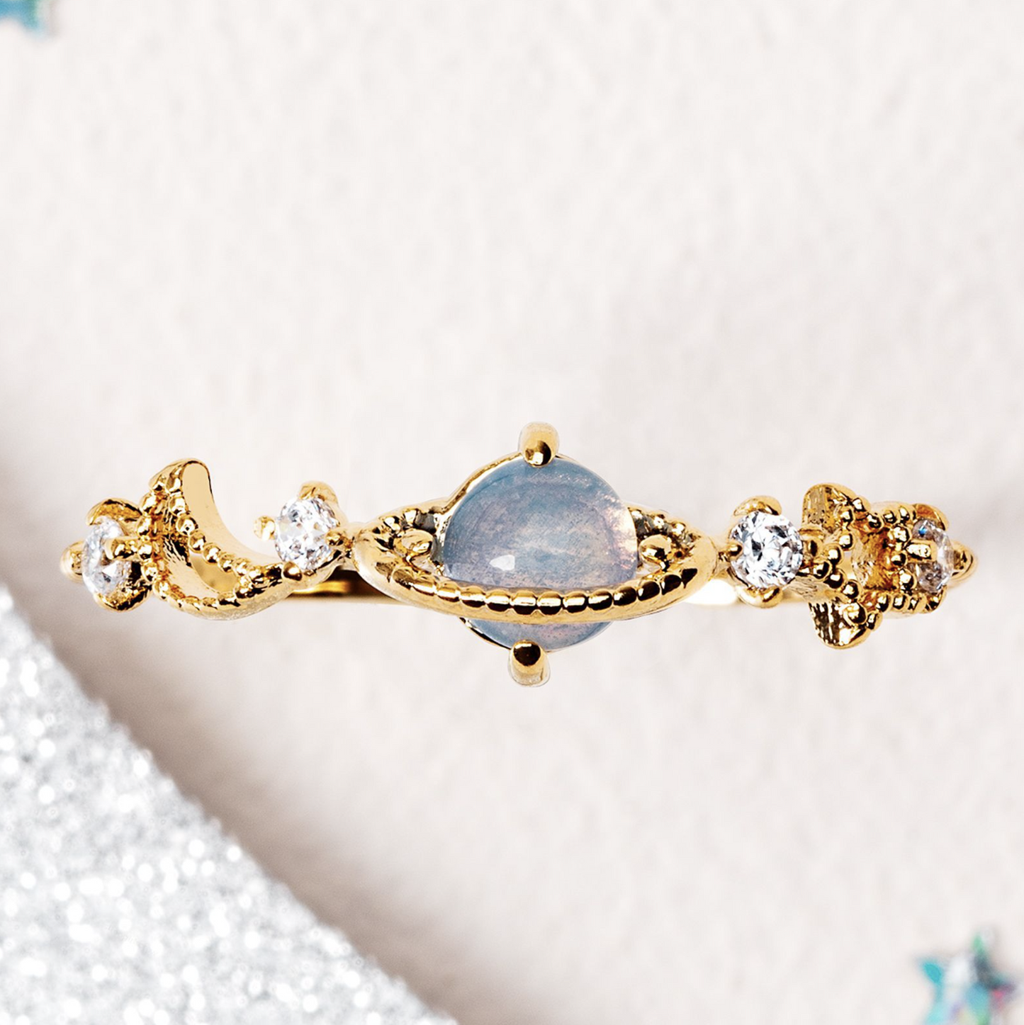 Coquette Gold Planet Stack Ring