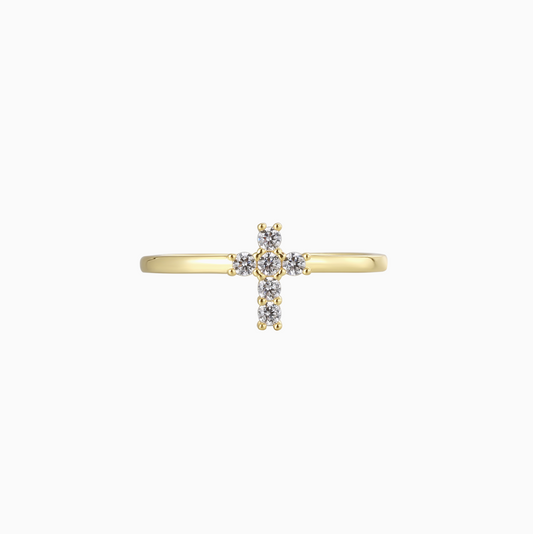 Dainty Zirconia Cross Ring