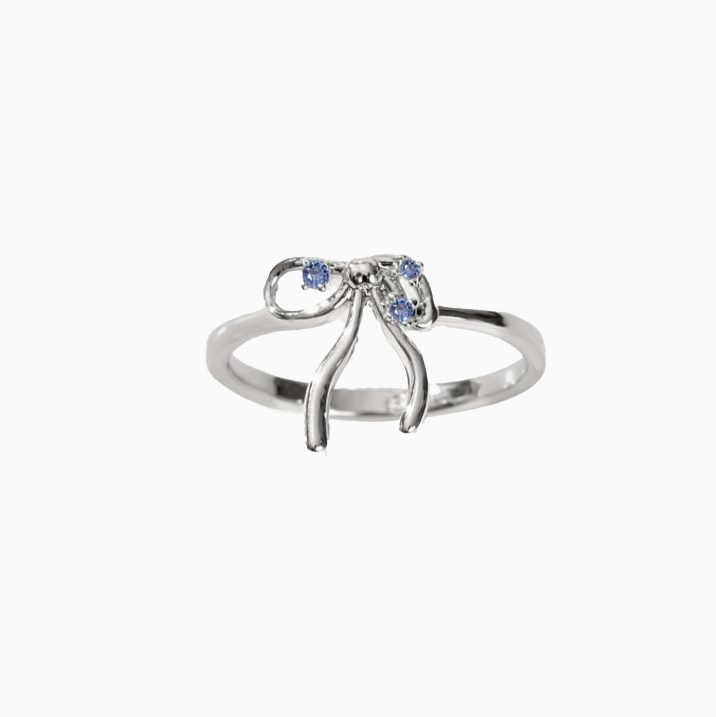 Coquette Silver Bow Knot Ring