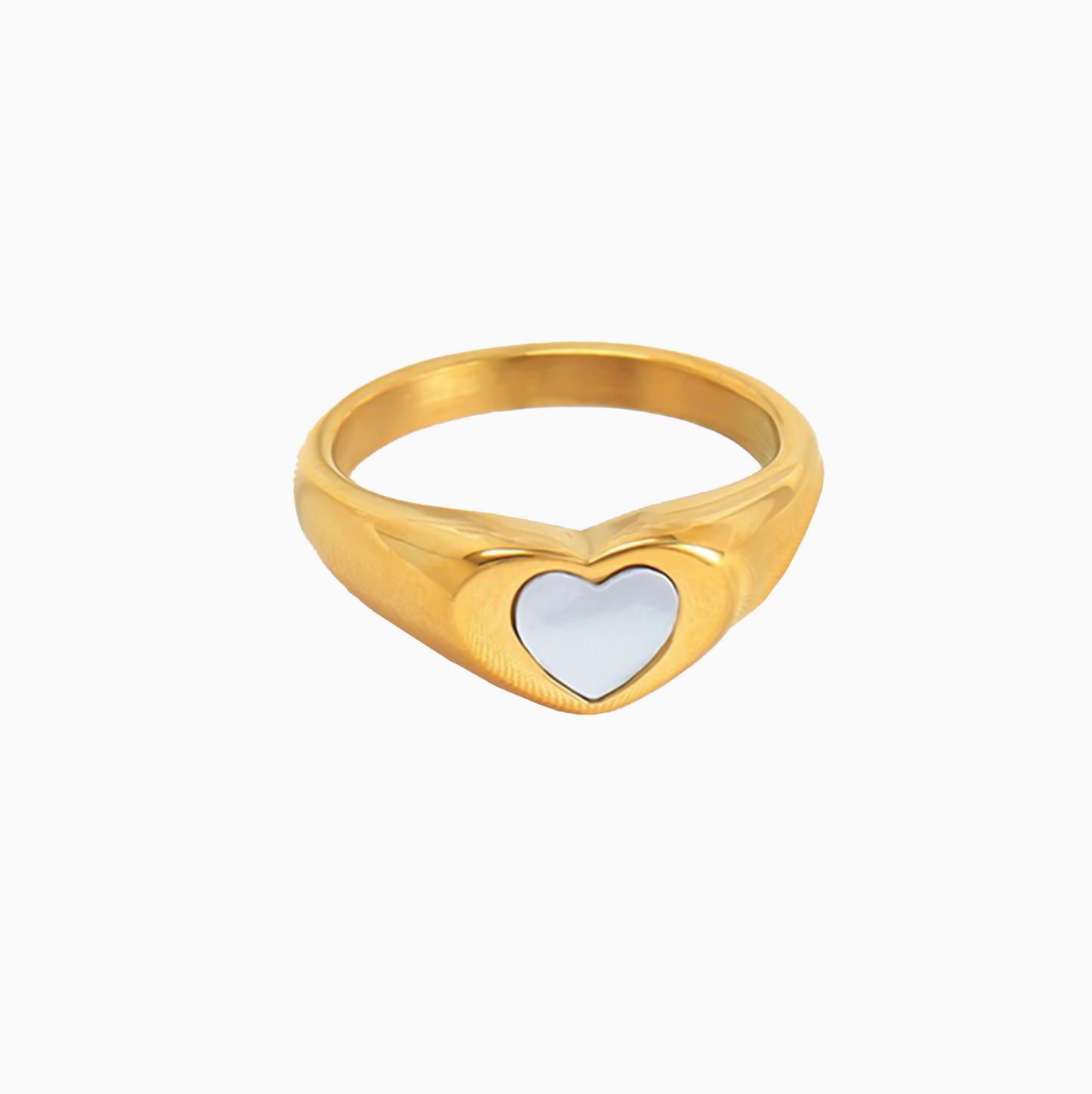 Black Statement 18k Chunky Heart Ring