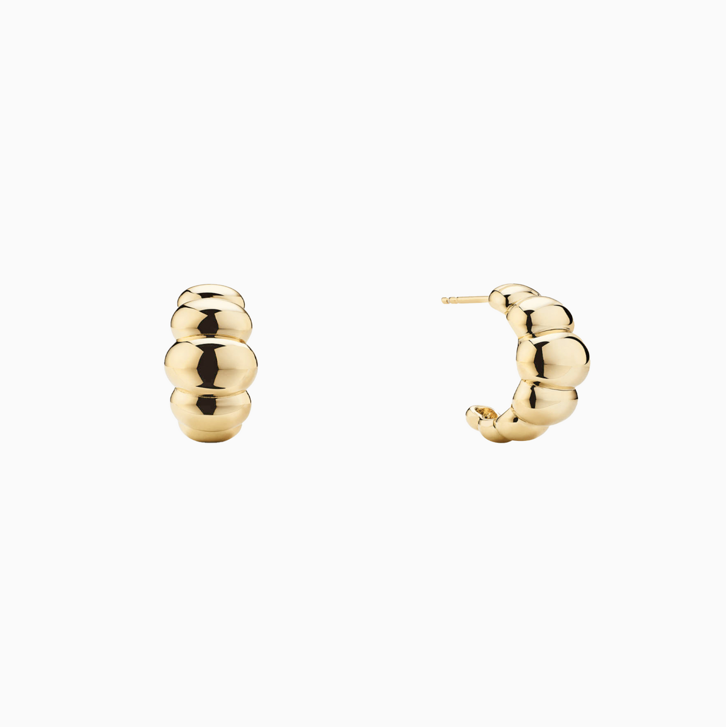 Gold Puffy Minimalist Hoops