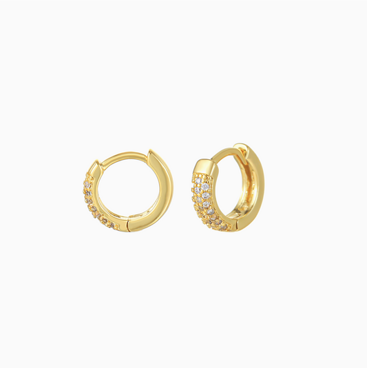 Yellow Gold Minimalist Hoops Earrings