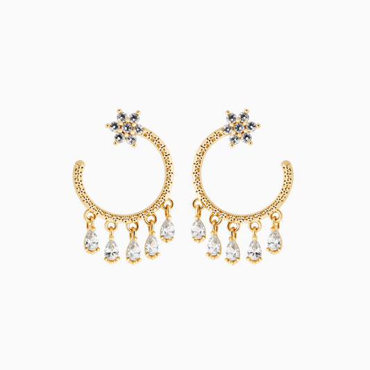 18k Golden Lunar Earrings