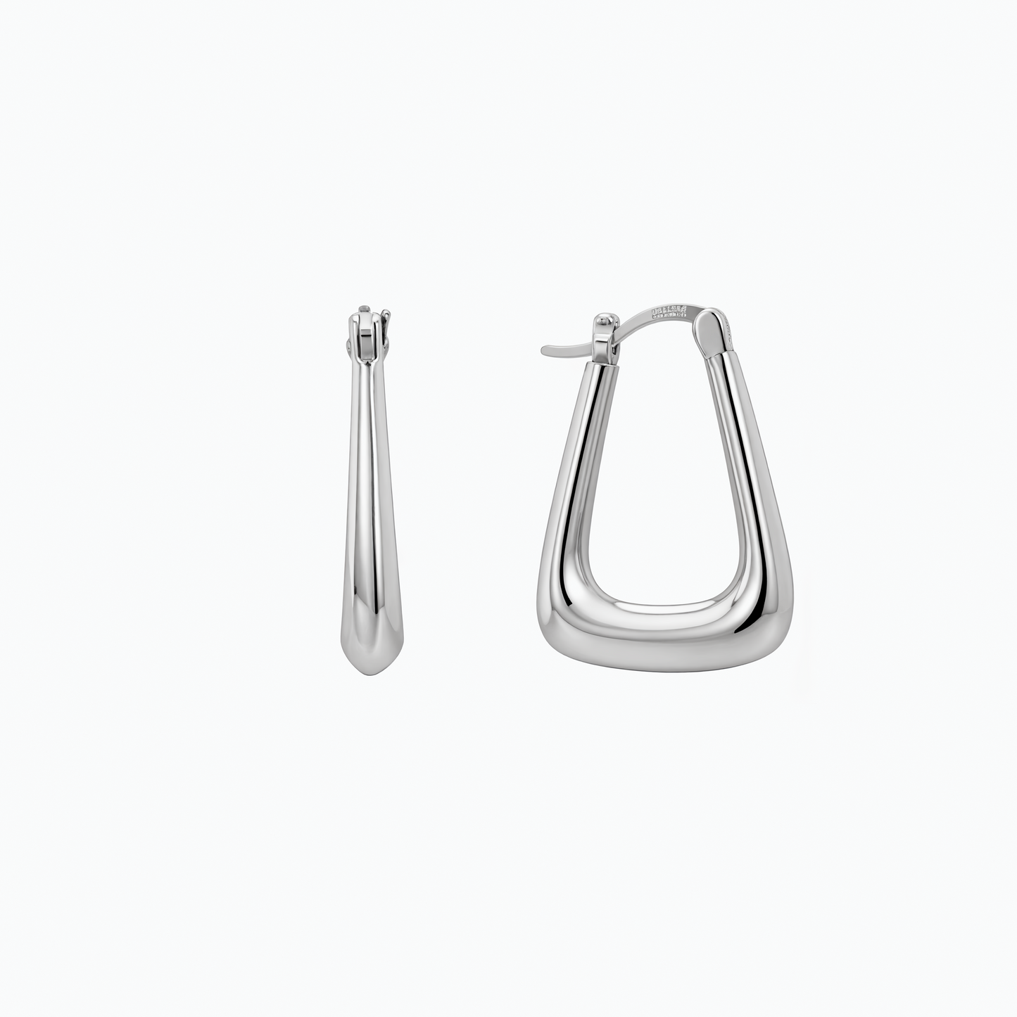 Sculpted Gold Tapered Hoops