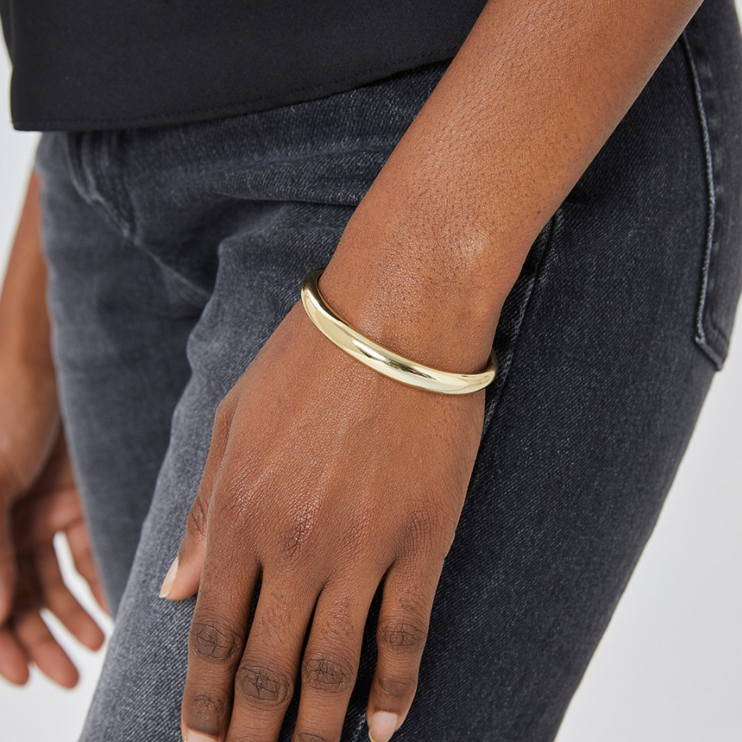 Minimalist Gold Chucky Cuff Bracelet