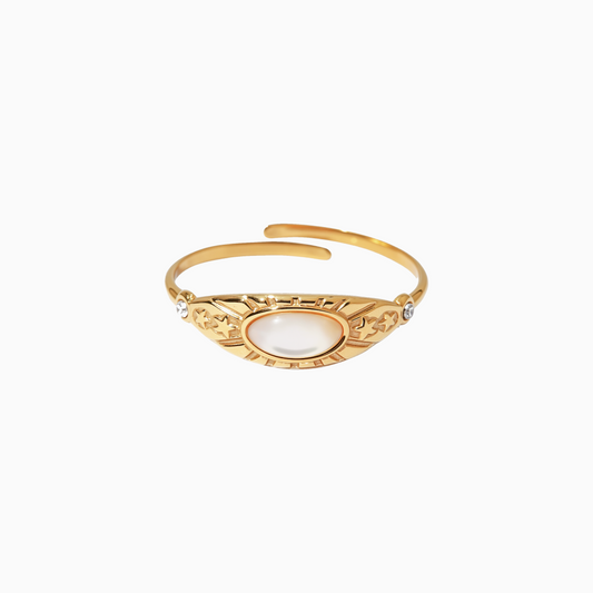 Starlit Gemstone Adjustable Ring