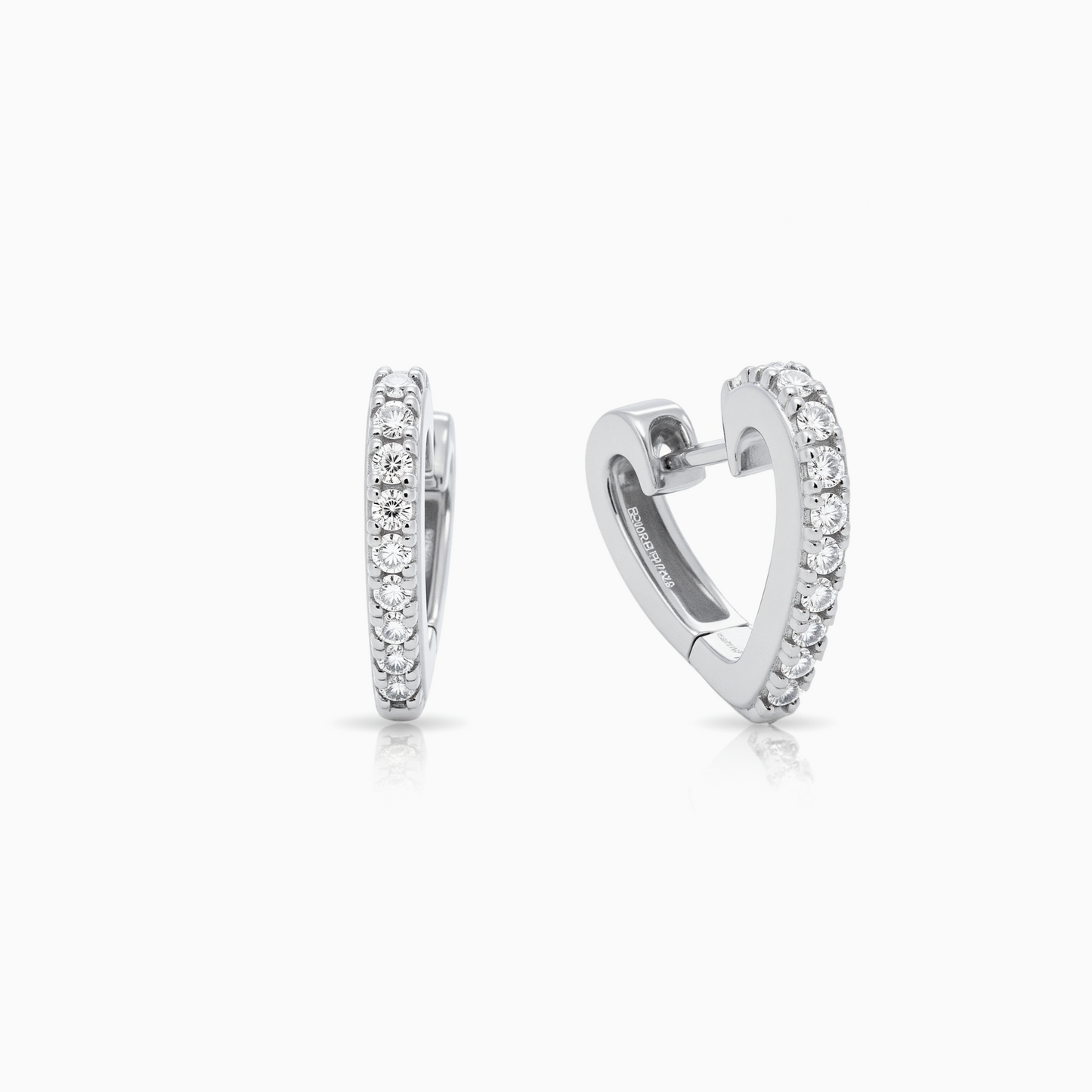 Heart Gold Huggie Hoop Earrings