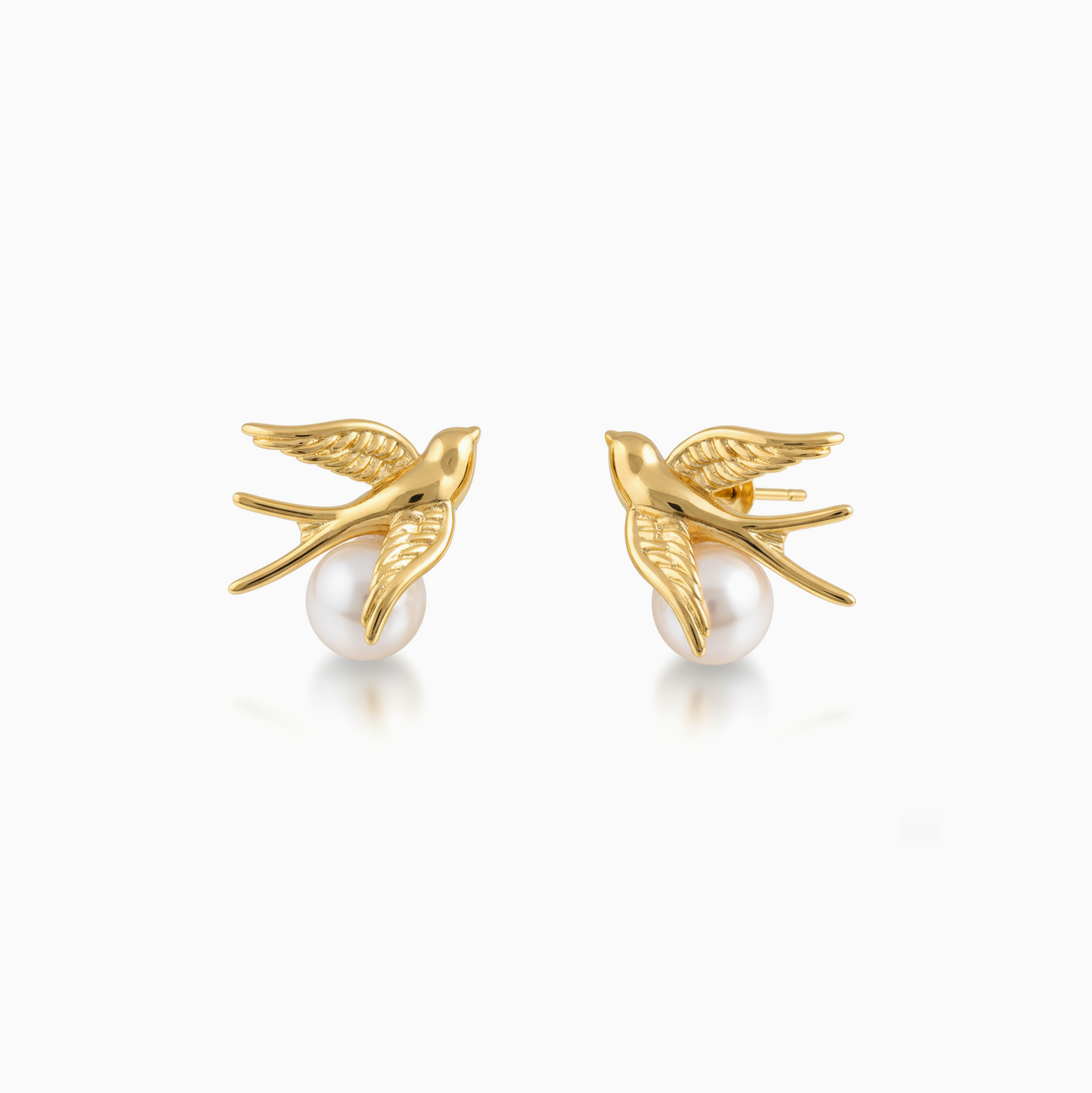 Dove Pearl Stud Earrings