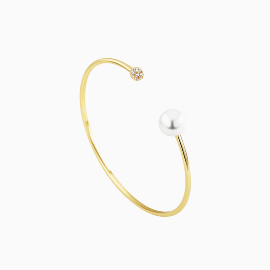 Dainty Retro Minimalist Pearl Zirconia Bracelet