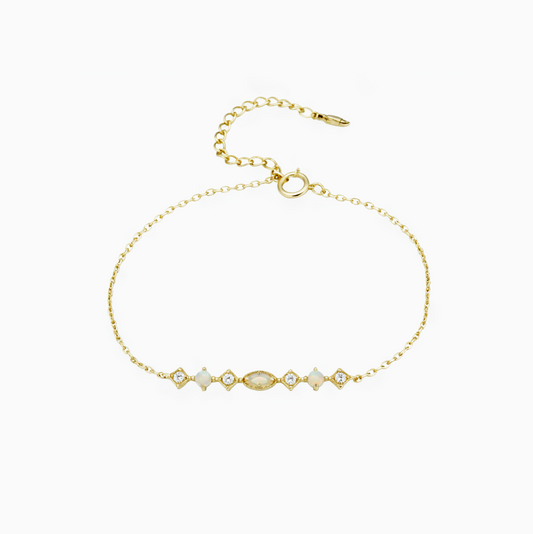 Coquette Gold Moon Opal Stone Bracelet