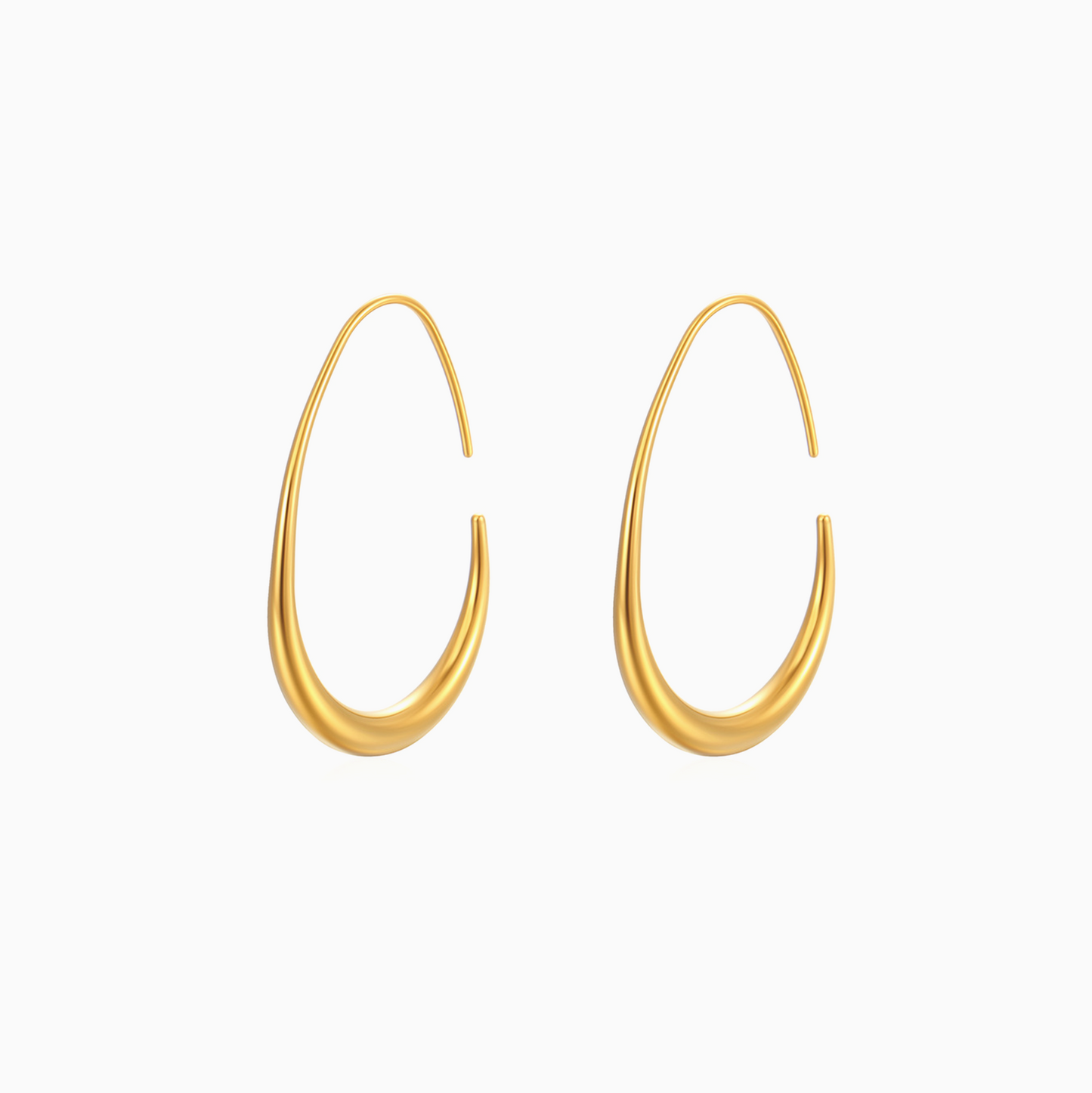Gold Statement Oversize Hoops Earrings