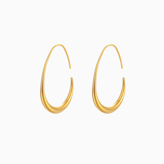 Gold Statement Oversize Hoops Earrings