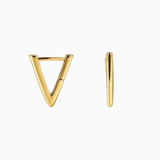 Golden V Hoop Earrings