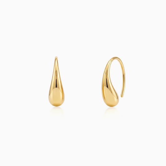 18k Gold Fresh Style Elegant Earrings